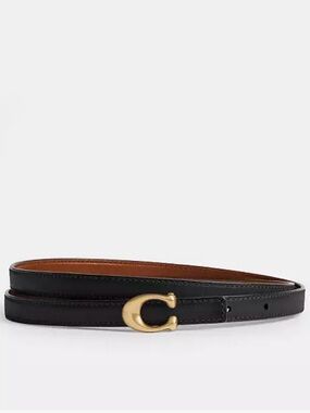 COACH SCULPTED SIGNATURE BUCKLE REVERSIBLE BELT, 13 MM